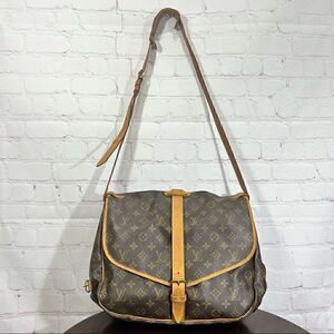 LOUIS VUITTON Classic Unisex Monogram Saumur 35 Cross Body bag Vintage 1992